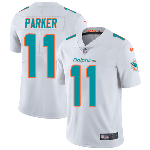 Nike Dolphins #11 DeVante Parker White Men's Stitched NFL Vapor Untouchable Limited Jersey